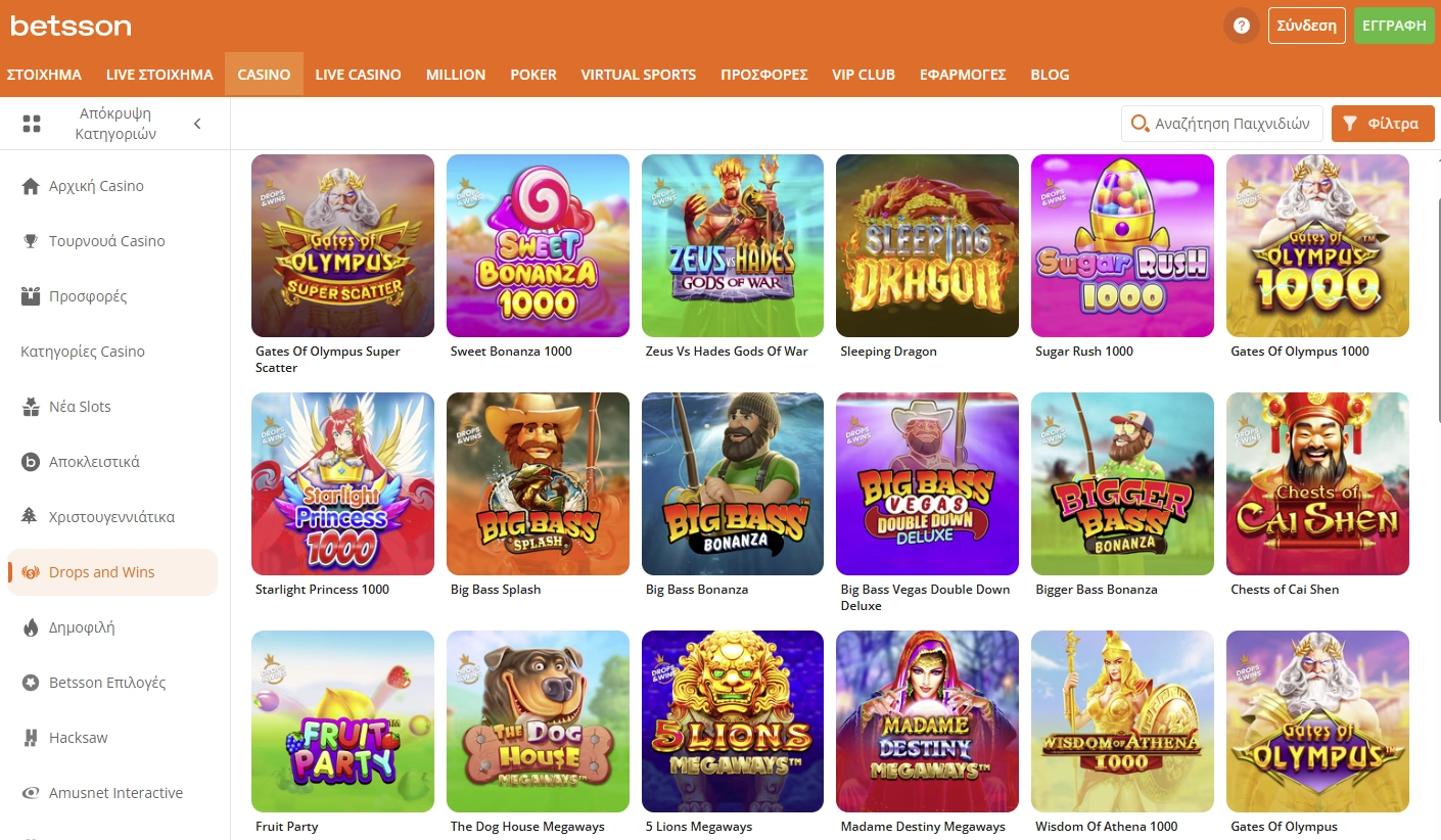 Betsson Casino Games